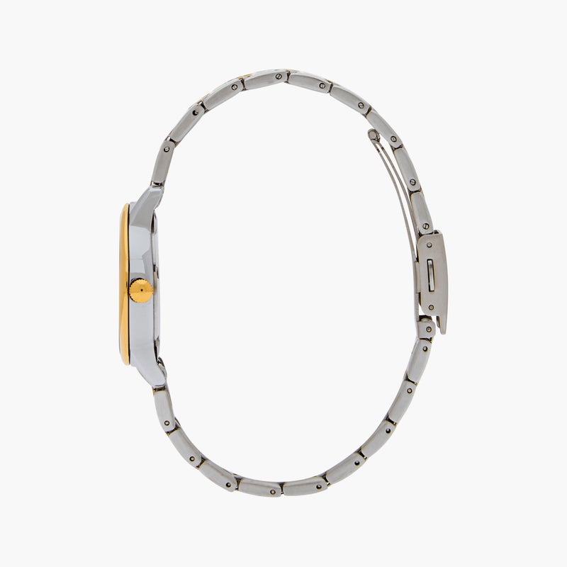 OMAX ساعة أومكس النسائية الفضية والذهبية التناظرية - Image 2